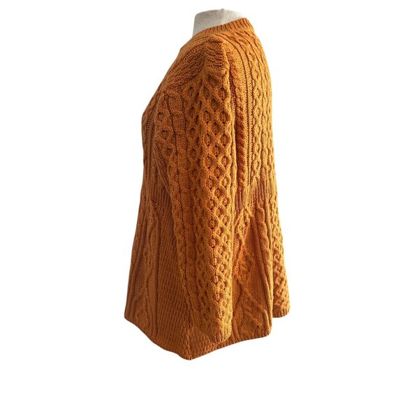 Kilronan Knitwear 100% Merino Wool Cable Knit Cardigan | | | Size Large - Picture 3 of 9